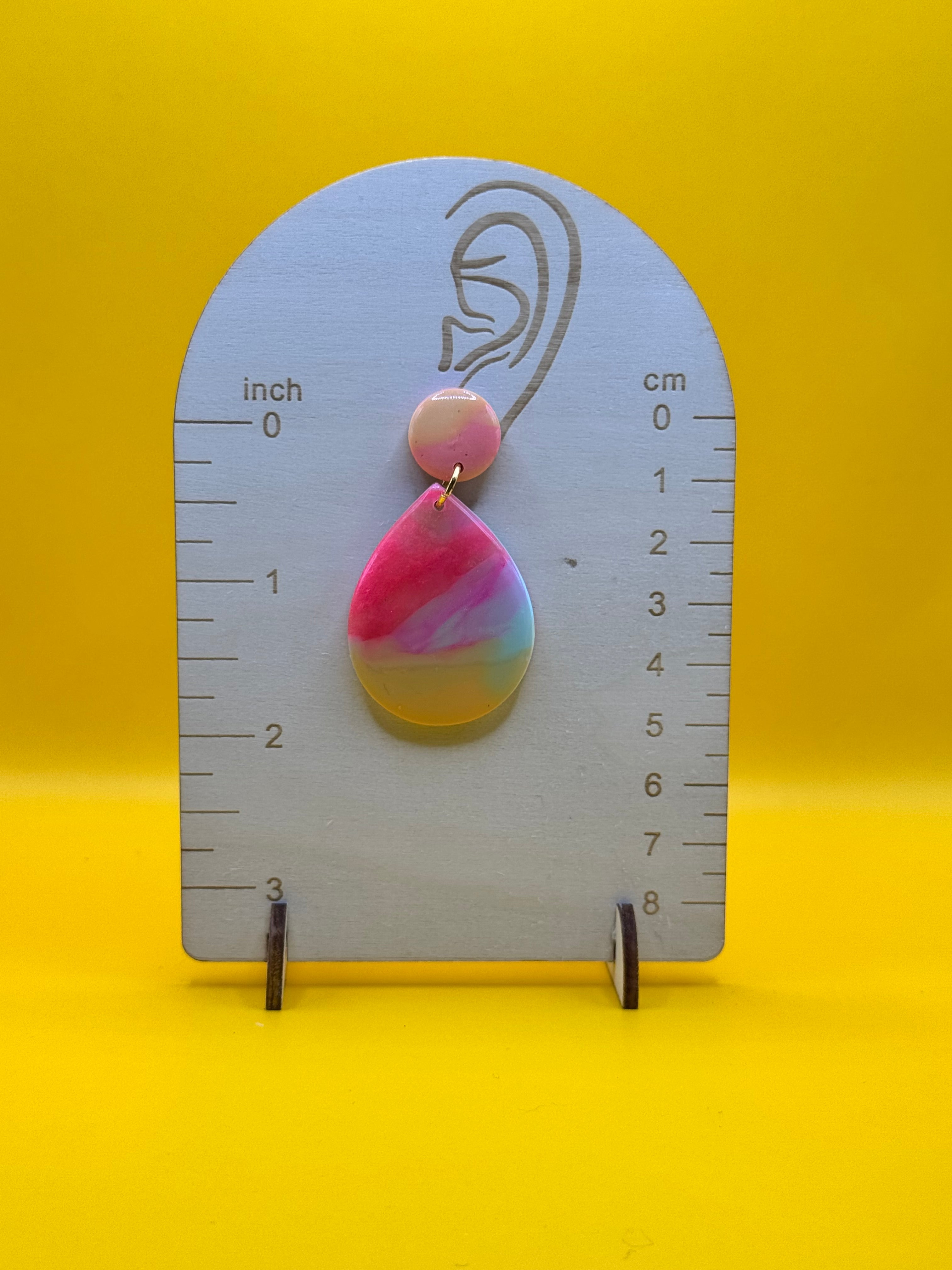 Sunset Polymer Clay Drop Earrings