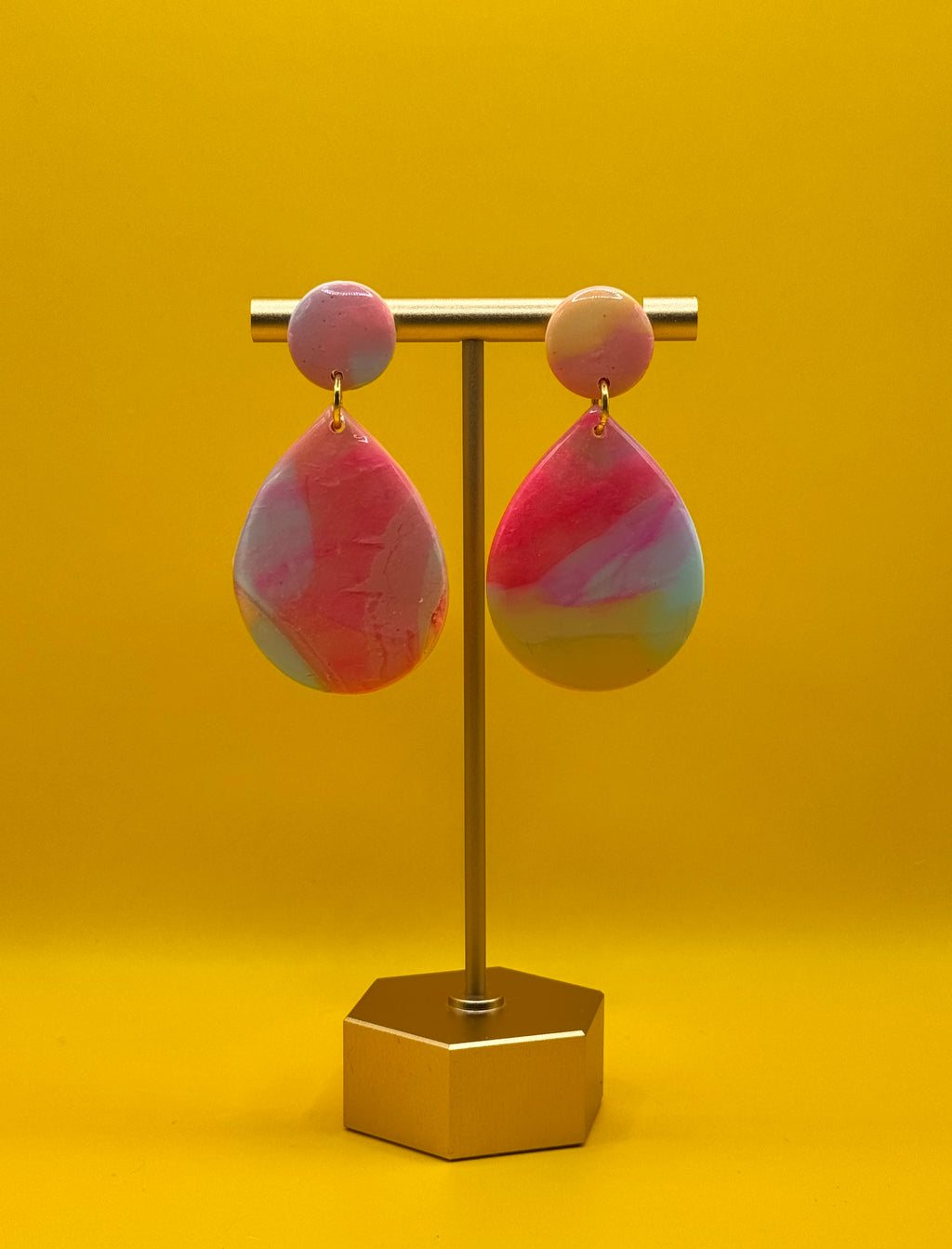 Sunset Polymer Clay Drop Earrings